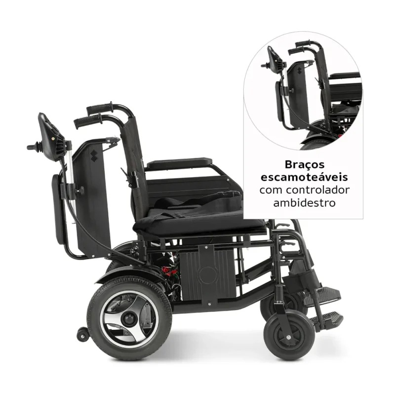 Cadeira de Rodas Motorizada Dobrável até 120 kg Assento de 48 cm D800 Dellamed - Imagem 3