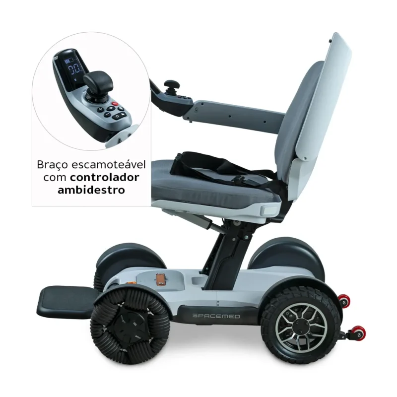 Cadeira Motorizada Dobrável até 120 Kg Assento 42 cm Spacemed Dellamed - Imagem 3