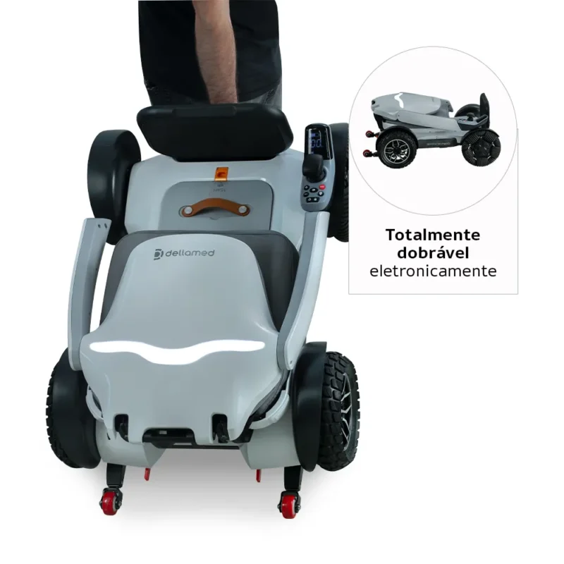 Cadeira Motorizada Dobrável até 120 Kg Assento 42 cm Spacemed Dellamed - Imagem 4