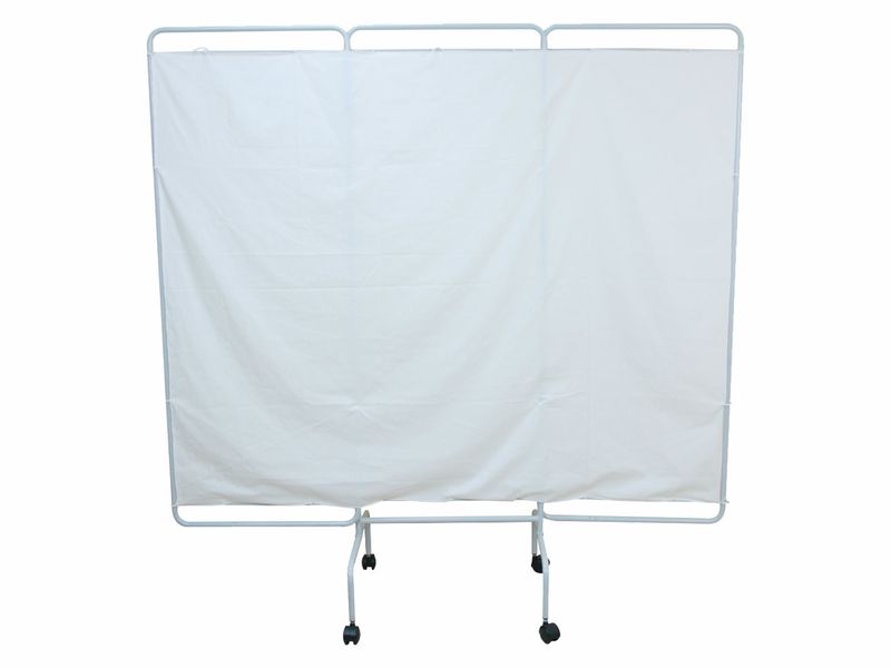 Biombo Triplo - Tecido Tricoline de Algodão - com Rodízios - Arktus